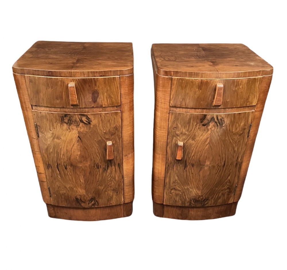 A Pair of Art Deco Bedside Cabinets