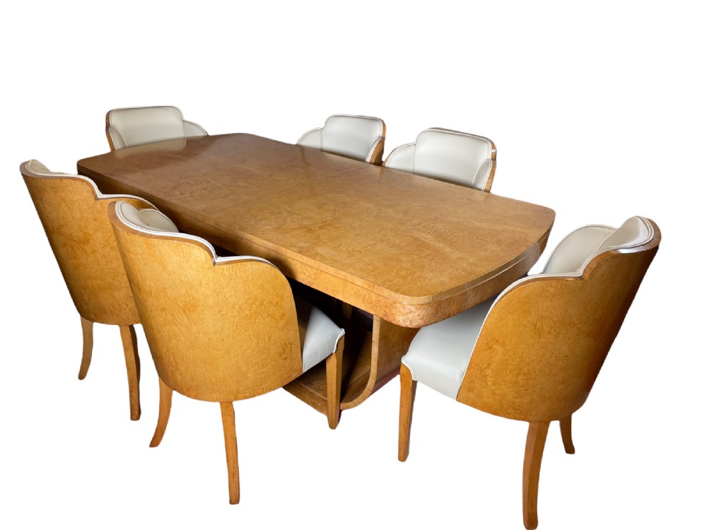 Art Deco Dining Table and 6 Chairs by Harry and Lou Epstein