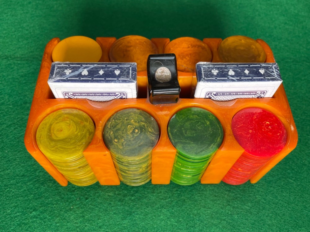 Art Deco Poker Chip Set View II