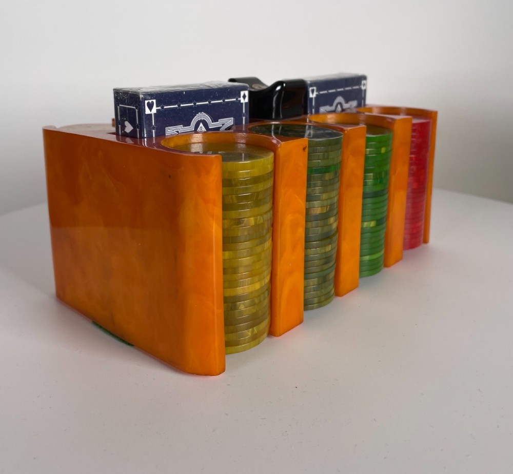 Art Deco Poker Chip Set View VI