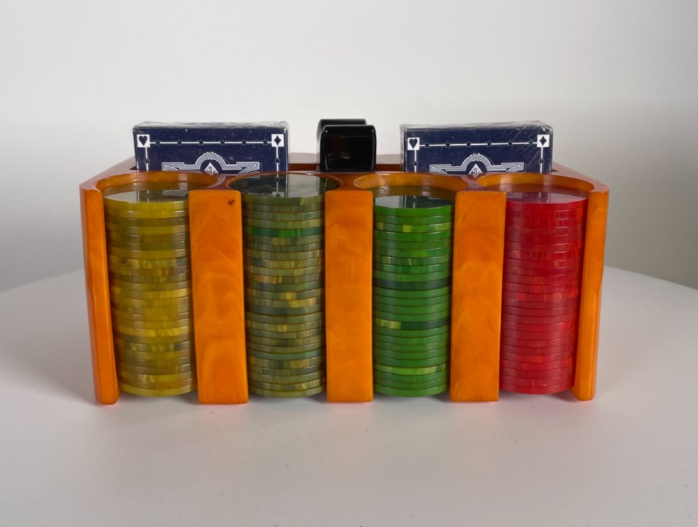 Art Deco Poker Chip Set View VIII