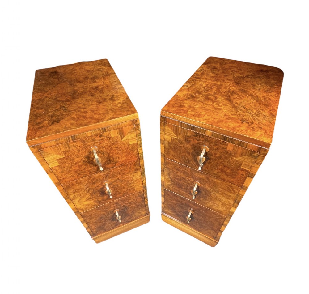 Pair of Art Deco Bedside Cabinets 