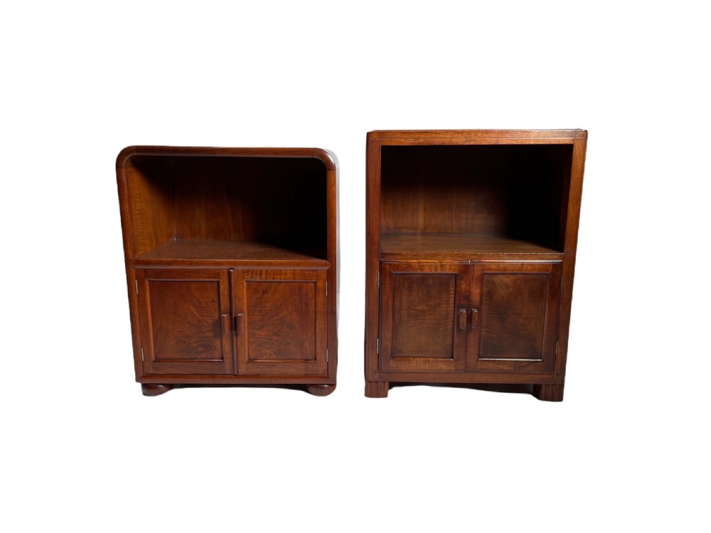 Art Deco Betty Joel Matched Pair of Bedside Cabinets View III