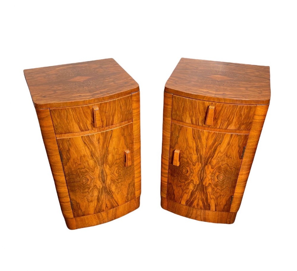 Pair of Art Deco Bedside Cabinets