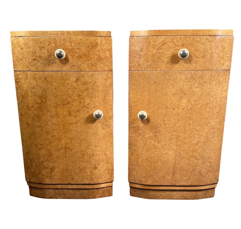 Fine Pair of Art Deco Bedside Cabinets 