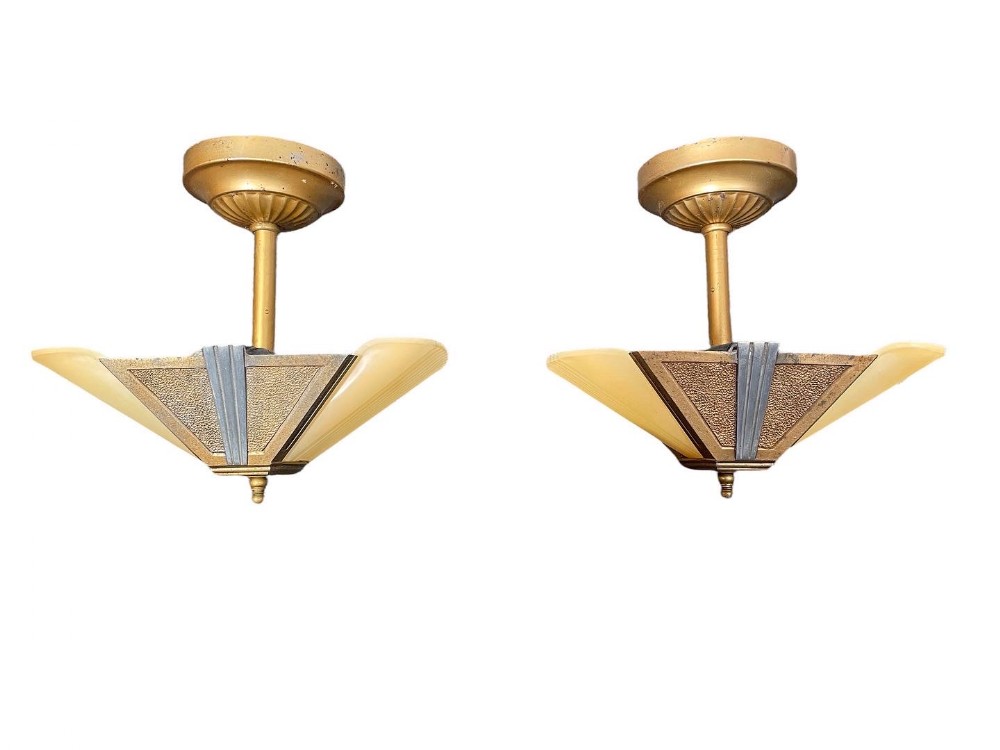 A Pair of Art Deco Lights