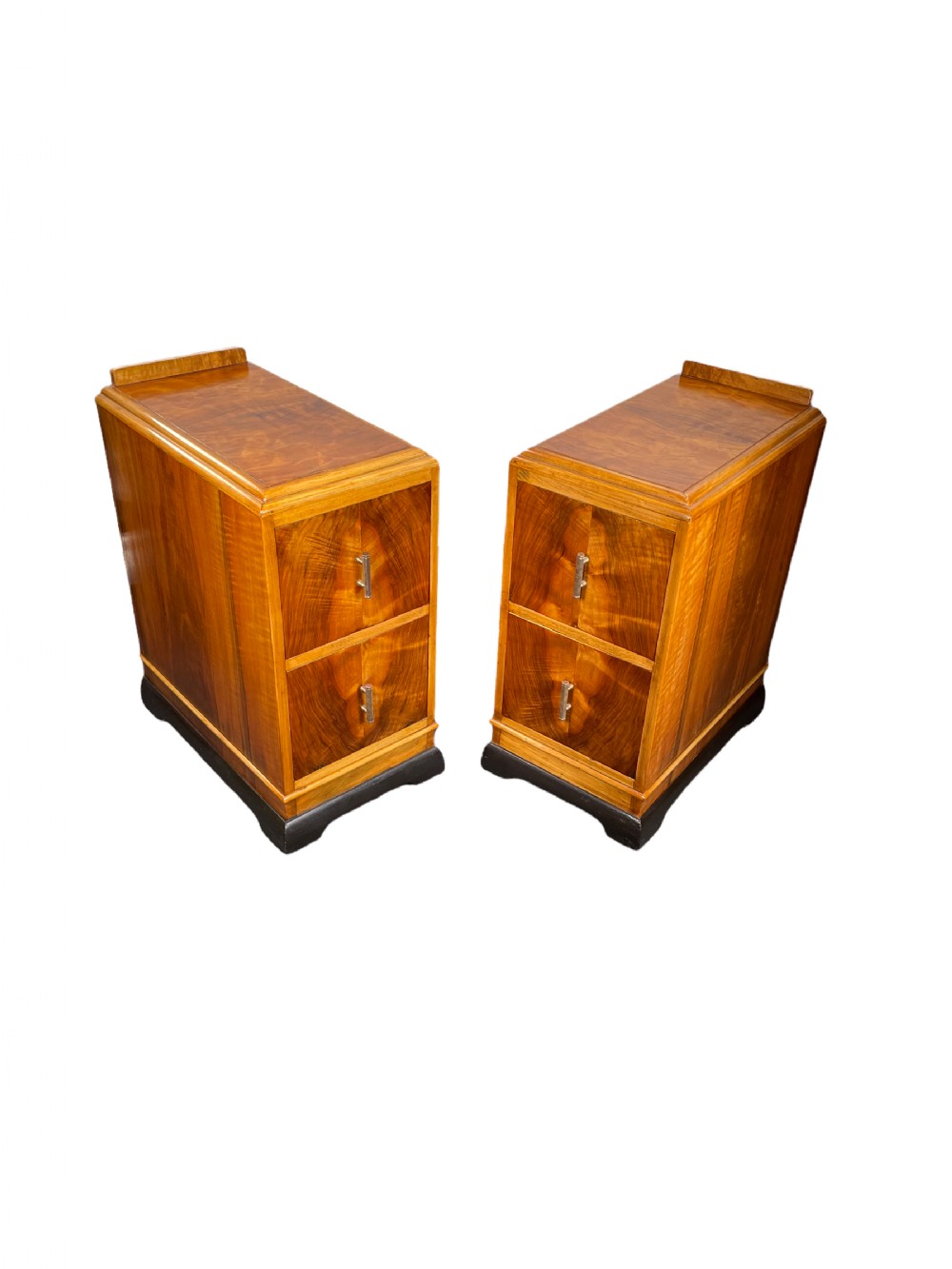 Art Deco Pair of Bedside Cabinets