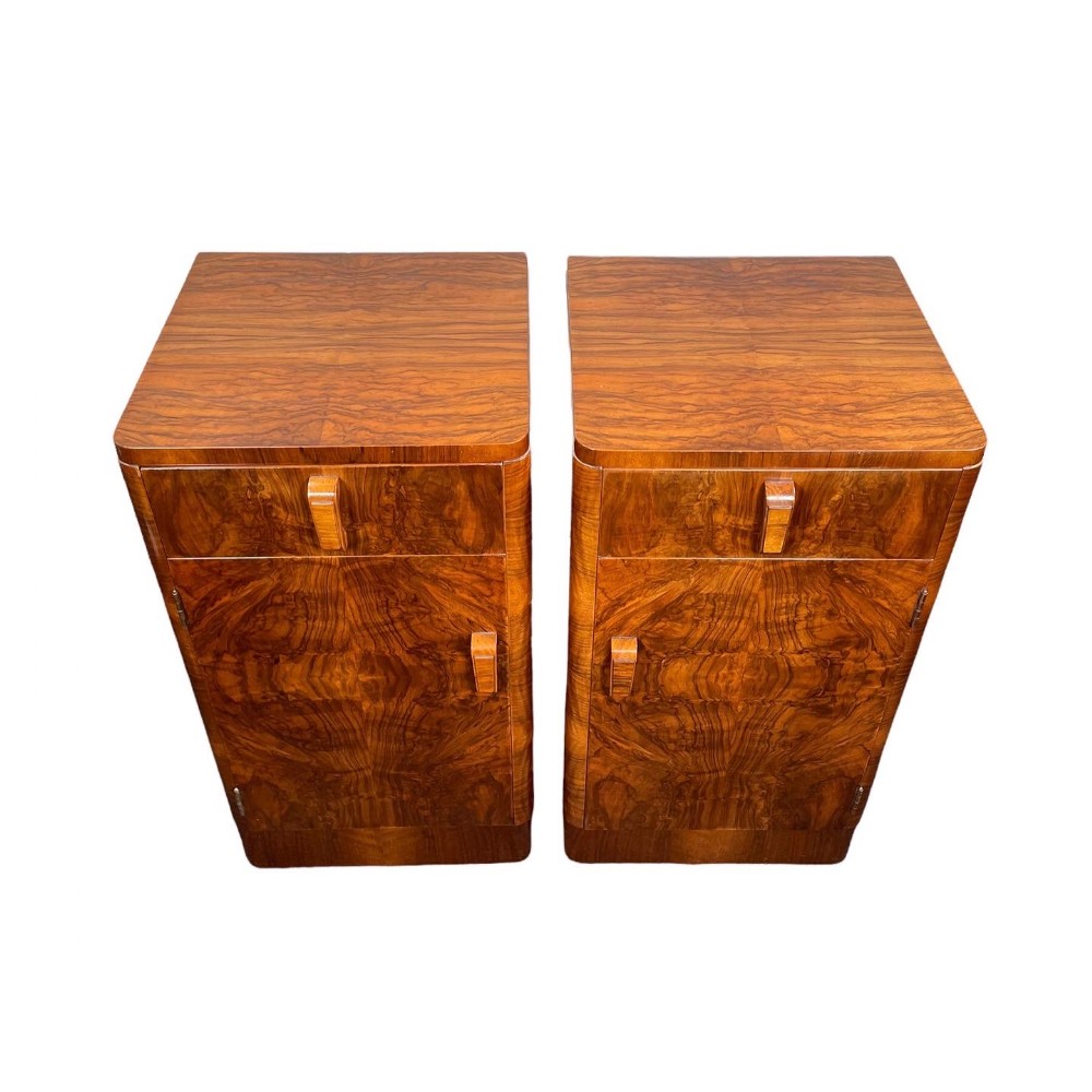 A Pair of Art Deco Bedside Cabinets