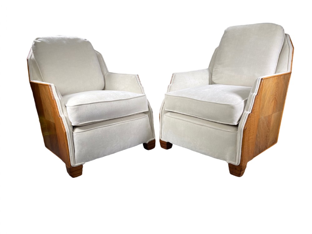 A Pair of French Art Deco Armchairs