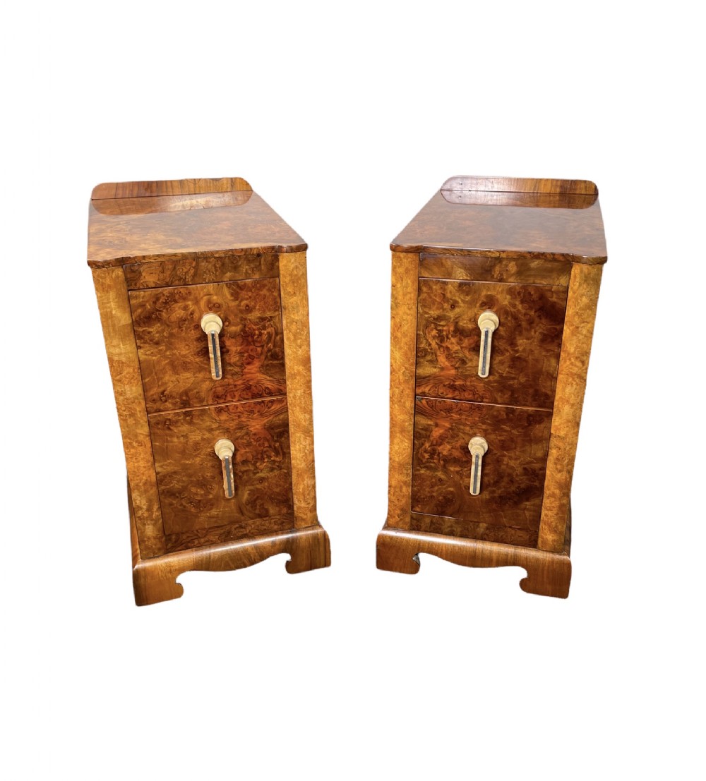 A Pair of Art Deco Bedside Cabinets