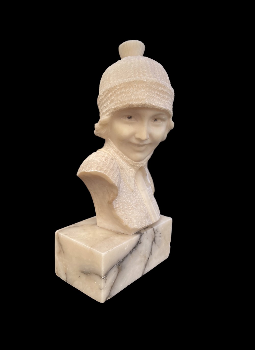 Art Deco Alabaster Bust
