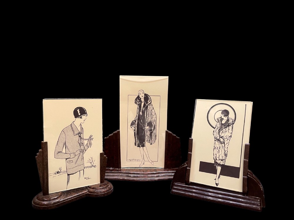 A Set of three Art Deco Bakelite Photo Frames