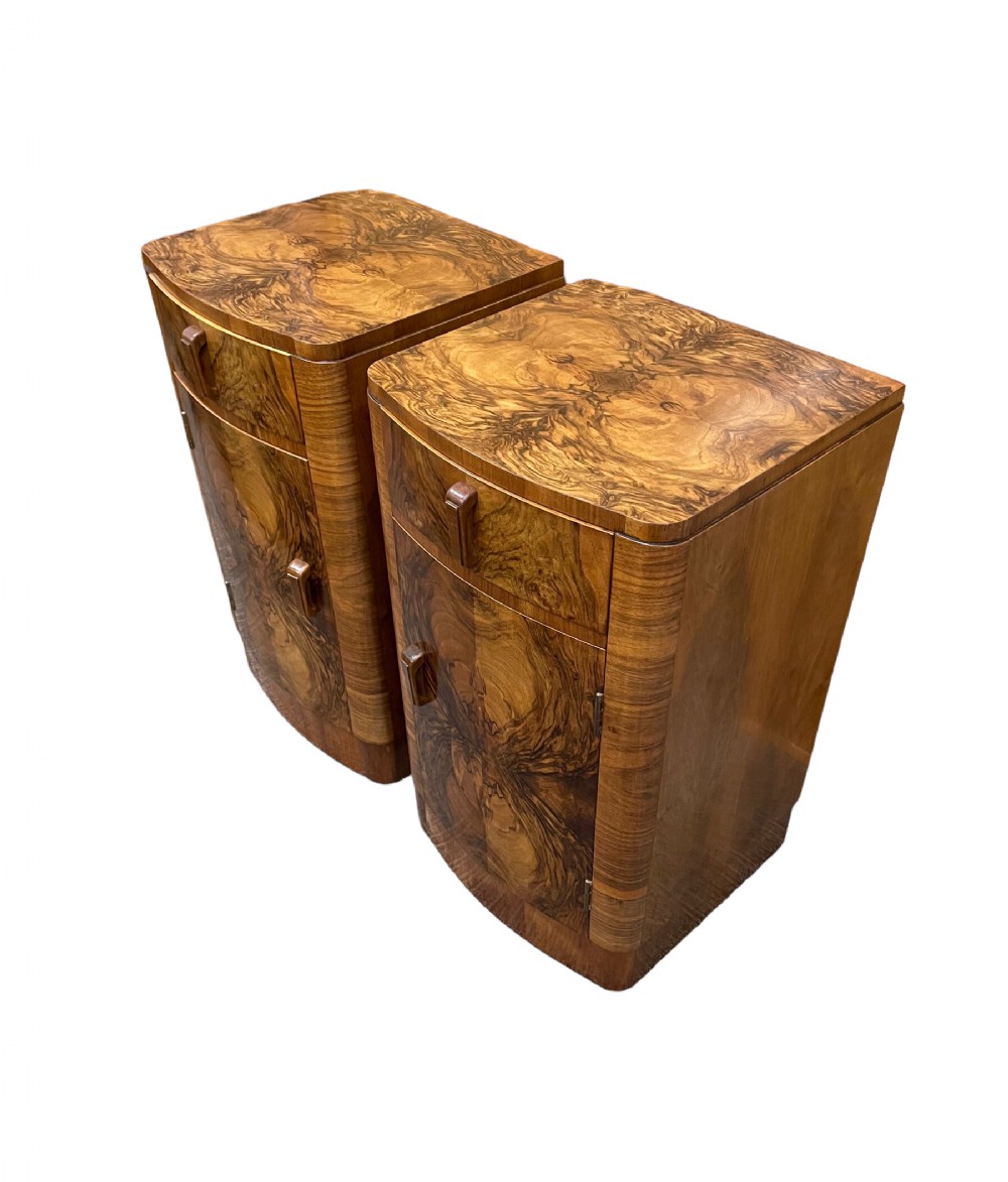 Pair of Art Deco Bedside Cabinets