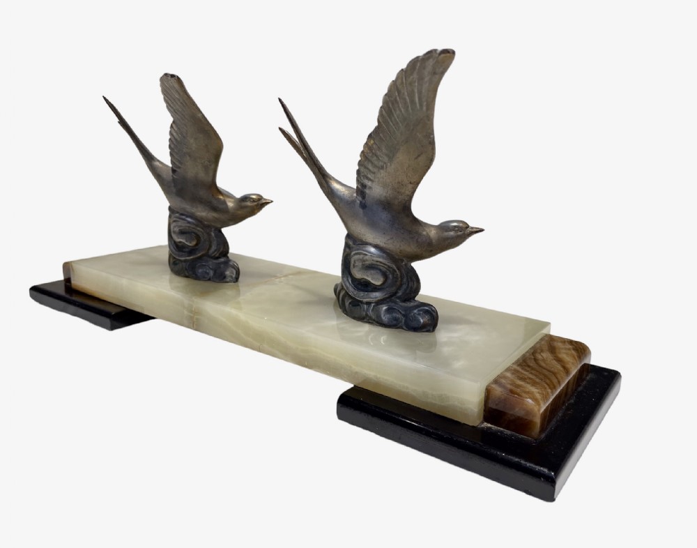 Art Deco Sculpture of Swallows