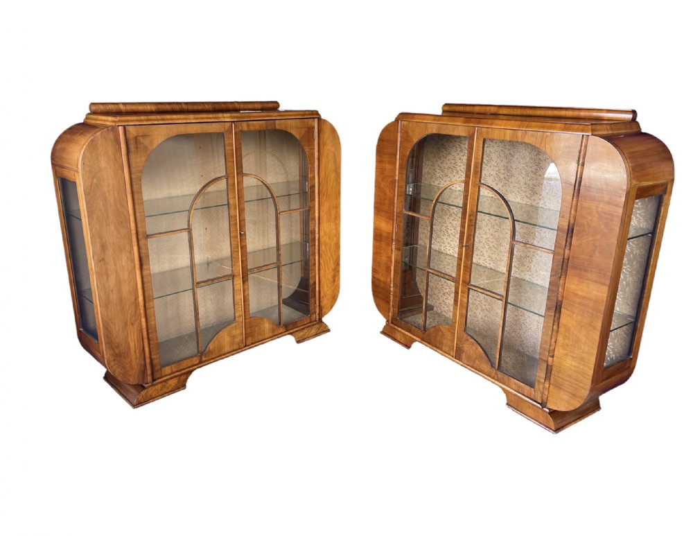 Pair of Art Deco Display Cabinets