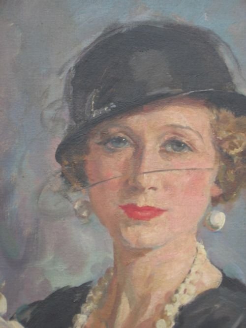 fig 3. SOLD....Portrait of a Lady 1920s, by Thomas Cantrell Dugdale