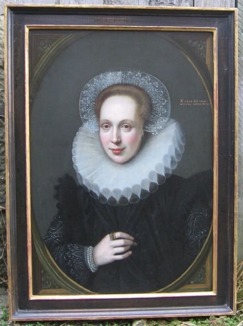Sold....portrait of a Lady 1601; Circle of Gortzius Geldorp