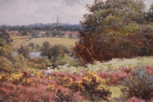 PAIR OF LANDSCAPE OIL PAINTINGS BY WILLIAM J KING - ADDITIONAL PHOTO 4