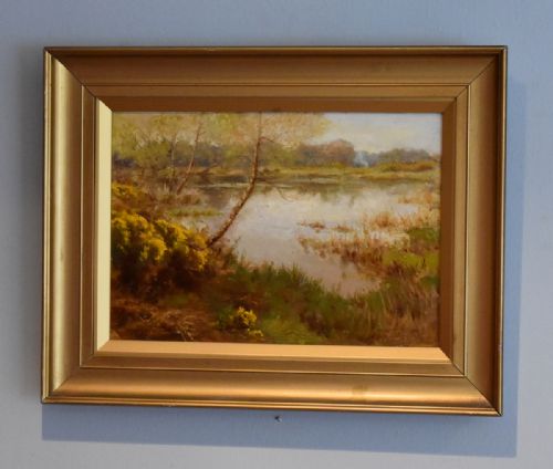 'a surrey common' oil painting by albert starling - CATEGORY: ANTIQUE ART - DATED 1900