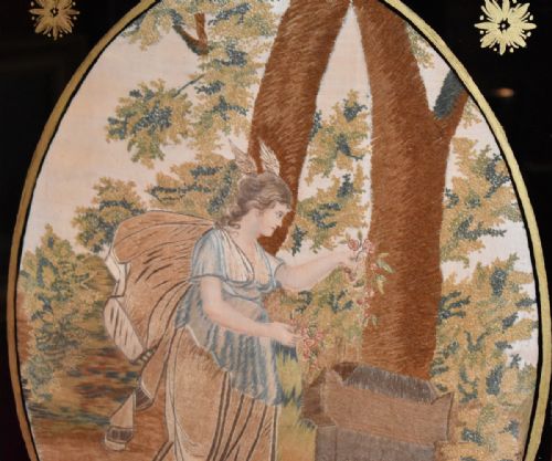 GEORGIAN NEEDLEWORK OF A MUSE BY SHAKESPEARE'S TOMB - ADDITIONAL PHOTO 3