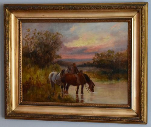 PAIR OF OIL PAINTINGS BY CHARLES W OSWALD - ADDITIONAL PHOTO 3
