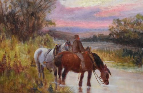 PAIR OF OIL PAINTINGS BY CHARLES W OSWALD - ADDITIONAL PHOTO 5