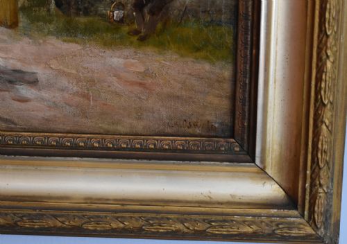 PAIR OF OIL PAINTINGS BY CHARLES W OSWALD - ADDITIONAL PHOTO 9