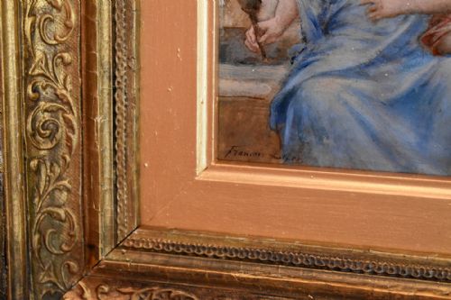 FINE PAIR OF OIL PAINTINGS BY FRANCOIS LAFON - ADDITIONAL PHOTO 6