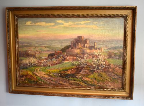 LARGE LANDSCAPE OIL PAINTING BY FRANTISEK CINAJELINEK - ADDITIONAL PHOTO 1