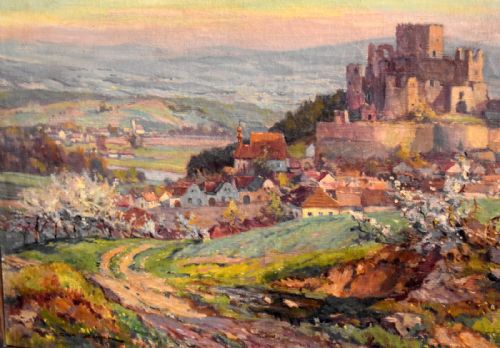 LARGE LANDSCAPE OIL PAINTING BY FRANTISEK CINAJELINEK - ADDITIONAL PHOTO 3