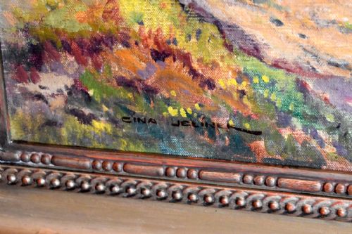 LARGE LANDSCAPE OIL PAINTING BY FRANTISEK CINAJELINEK - ADDITIONAL PHOTO 6
