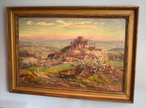 LARGE LANDSCAPE OIL PAINTING BY FRANTISEK CINAJELINEK - ADDITIONAL PHOTO 8
