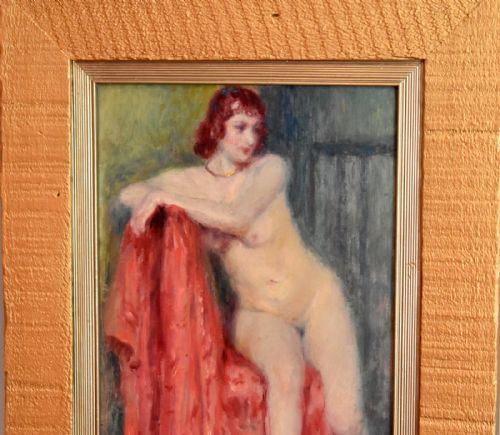 OIL PAINTING OF A NUDE BY GEORGES AUFRAY - ADDITIONAL PHOTO 2
