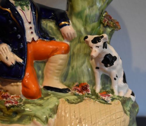 FINE VICTORIAN STAFFORDSHIRE SPILL VASE - ADDITIONAL PHOTO 2
