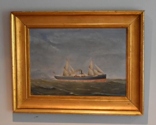 victorian marine oil painting - CATEGORY: ANTIQUE ART - DATED VICTORIAN