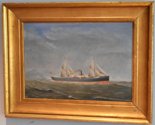 VICTORIAN MARINE OIL PAINTING - ADDITIONAL PHOTO 1