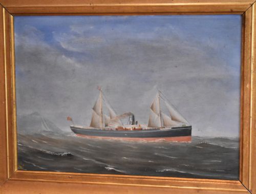 VICTORIAN MARINE OIL PAINTING - ADDITIONAL PHOTO 2