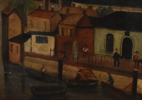 FOLK ART OIL PAINTING OF BOSTON LINCOLNSHIRE - ADDITIONAL PHOTO 5