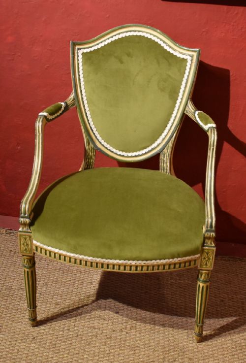 fine painted armchair - CATEGORY: ANTIQUE CHAIRS - DATED 1900