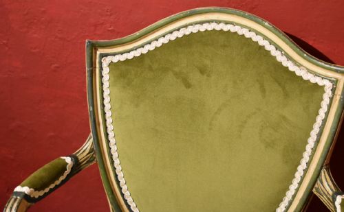 FINE PAINTED ARMCHAIR - ADDITIONAL PHOTO 1