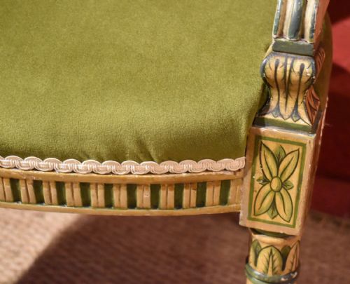FINE PAINTED ARMCHAIR - ADDITIONAL PHOTO 3
