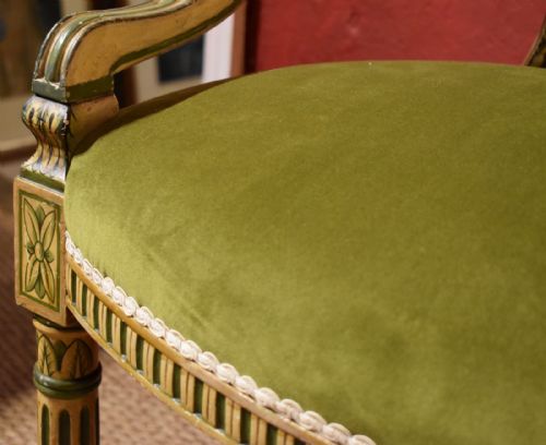 FINE PAINTED ARMCHAIR - ADDITIONAL PHOTO 4
