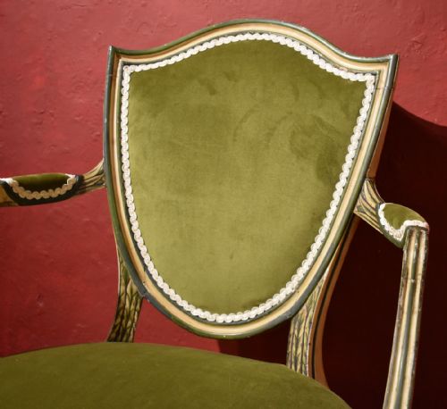 FINE PAINTED ARMCHAIR - ADDITIONAL PHOTO 6