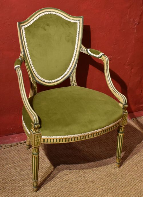 FINE PAINTED ARMCHAIR - ADDITIONAL PHOTO 8