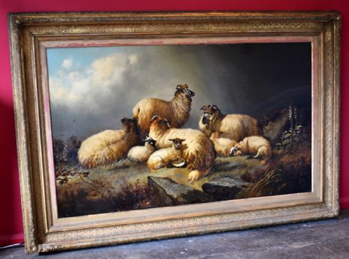 SUPERB LARGE OIL PAINTING BY JOHN W MORRIS - ADDITIONAL PHOTO 1