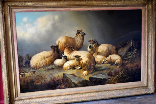 SUPERB LARGE OIL PAINTING BY JOHN W MORRIS - ADDITIONAL PHOTO 2