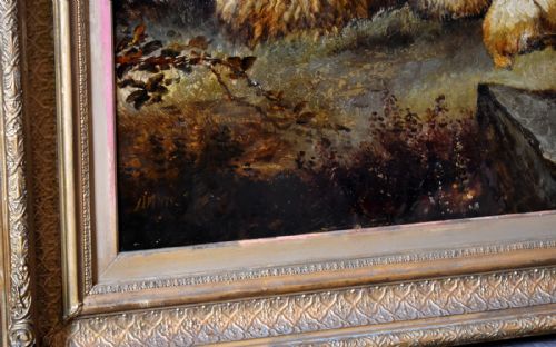 SUPERB LARGE OIL PAINTING BY JOHN W MORRIS - ADDITIONAL PHOTO 4