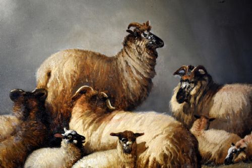 SUPERB LARGE OIL PAINTING BY JOHN W MORRIS - ADDITIONAL PHOTO 5