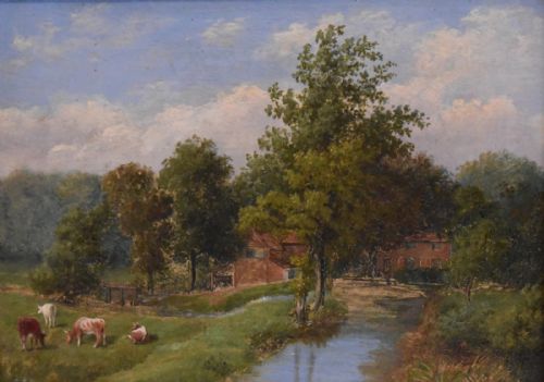OIL PAINTING OF HAY MILL NEAR BIRMINGHAM - ADDITIONAL PHOTO 2