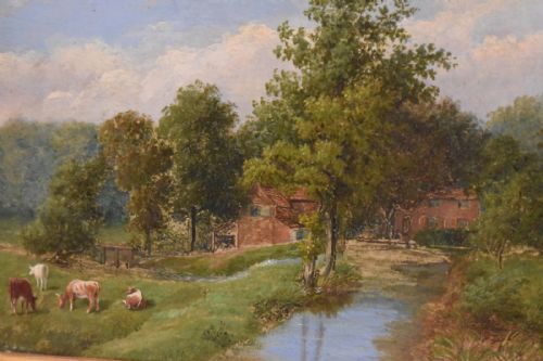OIL PAINTING OF HAY MILL NEAR BIRMINGHAM - ADDITIONAL PHOTO 4